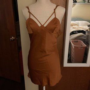 Urban Outfitters Brown Slip Dress